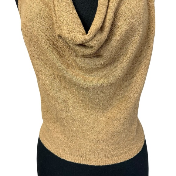 Free People Iris Sweater Open Back Tan Halter Top M - Picture 6 of 12